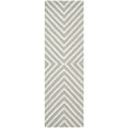 thumbnail image 5 of SAFAVIEH Cambridge Lilly Diamond Striped Wool Area Rug, Silver/Ivory, 6' x 9', 5 of 10