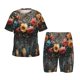 thumbnail image 1 of Balery Floral Dreamcatcher Elegance Conjunto de Pijama Infantil de Manga Corta con Estampado – Ropa de Dormir de Algodón Suave-X-Large, 1 of 6