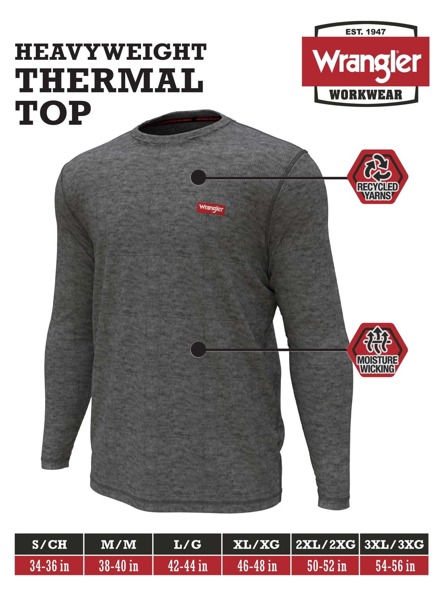 Wrangler Men's Heavy Weight Thermal Top