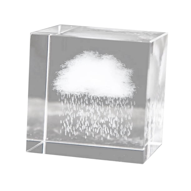 3D Crystal Cube Crafts Weather Sign Cube Para El Día De San Valentín Decoración Lluvia Sunnimix Cubo de cristal