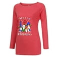 thumbnail image 4 of Cyber&Monday Deals USSUMA Women's Christmas Tunics Tees, Womens Tops Long-Sleeves Xmas Wine Glass Elk Design Blouses Comfort Winter 2022 Crew Neck Pullover Tees, 4 of 7