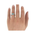 thumbnail image 5 of 0.50 CT Aquamarine Ring 14K White Gold Knot 4 prongs Round, 5 of 7