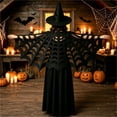 thumbnail image 5 of siminsem Halloween Lace Spider Web Cape Shawl for Women, Sheer Cobweb Wrap Gothic Witch Accessory Party Dress Up, Black,One Size, 5 of 6
