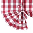thumbnail image 5 of GlowSol Tie Up Curtain Buffalo Check Plaid Farmhouse Adjustable Blackout Kitchen Curtain for Cafe Windows, 42"W x 63"L, Red White, 5 of 6