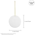 thumbnail image 2 of PYD Life 50 PCS Sublimation Ceramic Ornaments Bulk 2.75 Inch Round Blank with Gold String for Crafting DIY Personalized Christmas Home Decor Bulk, 2 of 6