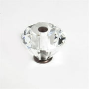 JVJHardware 36712 Pure Elegance 40mm - 1. 56 inch - Diamond Cut 31 Percent Leaded Crystal Knob - Old World Bronze