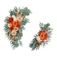 thumbnail image 2 of 2x Arco de Boda, Flor Artificial, Botín Floral, Arco Decorativo de Boda, Corona de Rosas para Fondo de Pared, Mesa de Vacaciones estilo C, 2 of 8