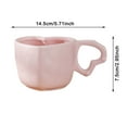 thumbnail image 2 of Large Heart Mug – Romantic Ceramics Coffee Cup,12oz Holiday Drinkware,Valentine's Day,Birthday Gifts for Couples,Her,Boyfriend,Girlfriend(Pink), 2 of 4