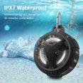 thumbnail image 2 of Bluetooth Shower Speaker, Portable Bluetooth Speakers, IP67 Waterproof Wireless Speaker with LED Light, Floating, 2000mAh, True Wireless Stereo for Kayak, Beach, Gifts for unisex -Black, 2 of 4