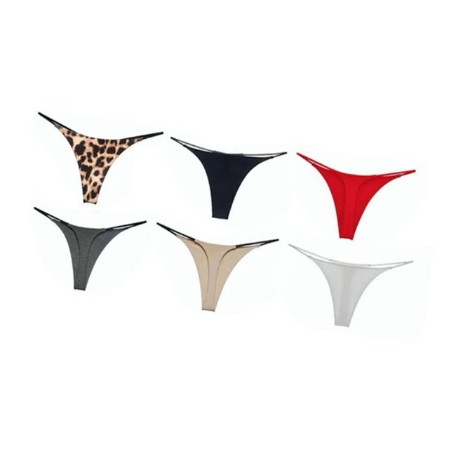 Braguita de bikini de color puro, 6 piezas, braguita de bikini de hilo elástico, braguita de bikini de hilo deportivo, materiales de la mejor calidad