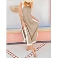 thumbnail image 3 of Women's 2 Piece Sets Boho Color Block Sleeveless Maxi Dress Matching Shorts with Pockets, 3 of 6