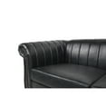 thumbnail image 4 of Veryke 84'' Chesterfield Faux Leather Sofa 3 Seater Couch with Rolled Arms in Black, 4 of 6