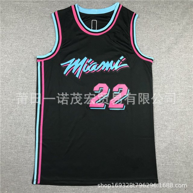 Heat Embroidered Basketball Jersey Vest 3#Wade 22#Butler 13# 14# Copy Player Name Jersey