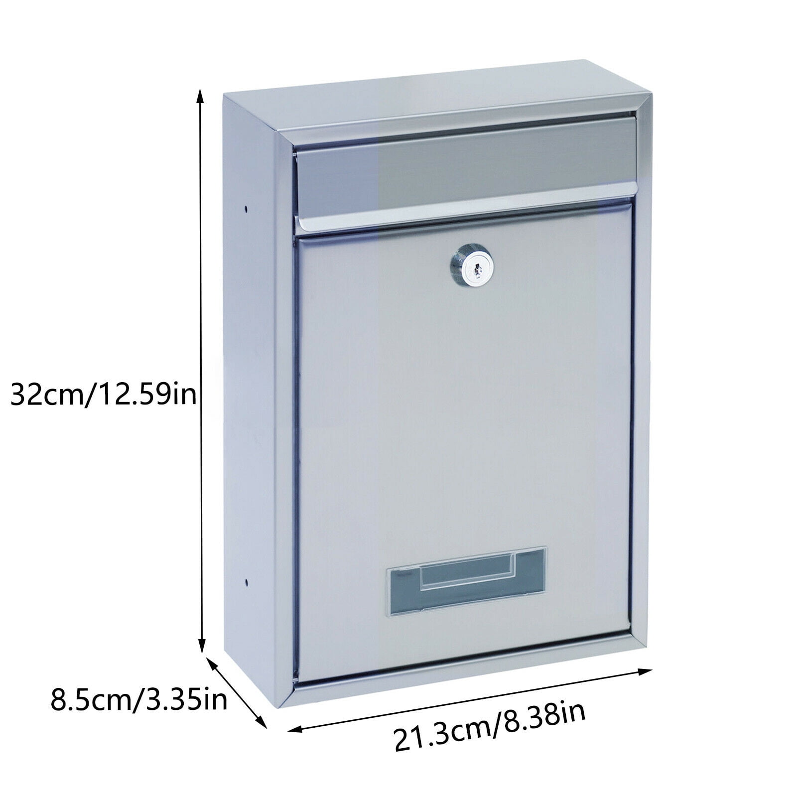 DENEST Lockable Metal Mailbox Wall Mount with 2 Keys