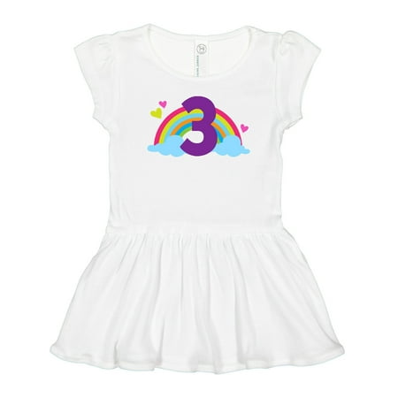 

Inktastic 3rd Birthday Rainbow Number 3 Girls Toddler Dress