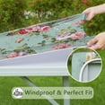 thumbnail image 6 of Square Tablecloth with Elastic Edges 34 * 34 Inch Pioneer Waterproof Vintage Rose Print Table Cover Washable Indoor and Outdoor for Party Kitchen Dinner Banquet Patio Picnic, 6 of 6