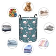 thumbnail image 6 of Kll Elegant Flamingo Wearing A Christmas Hat Waterproof Foldable Laundry Hamper Bucket With Handles For Storage Bin,Kids Room,Home Organizer (Medium), 6 of 8