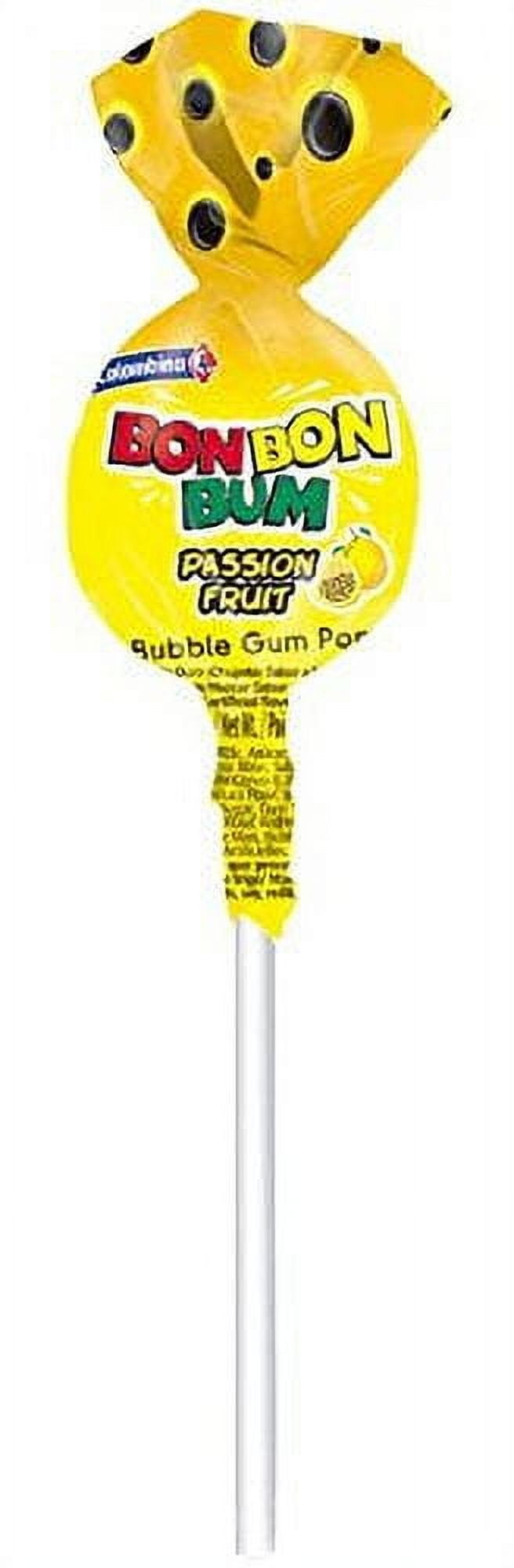 (5 pack) Bon Bon Bum – Fruity Lollipop with Bubble Gum center – Perfect for Parties and Sharing