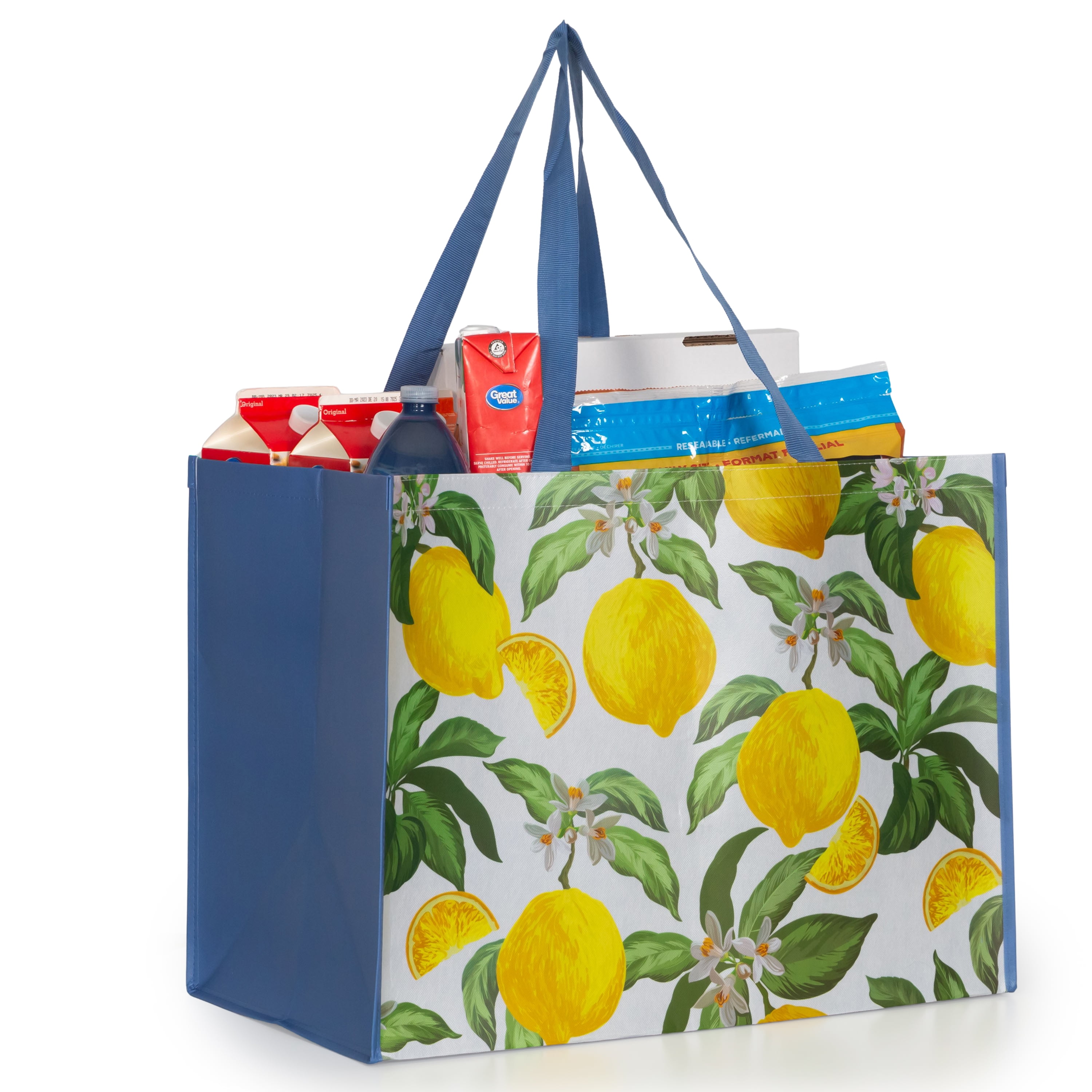 Sac d'Épicerie Réutilisable à grande capacité, Sac à Provisions Réutilisable à Doubles Poignées
