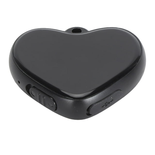 Grabadore de audio coneuriculares digitales, mini Grabador de Voz en Forma de Collar de Corazón, Dispositivo de Grabación Portátil Con Reducción de Ruido Hd para conferencias,