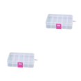 thumbnail image 3 of Decodeary Jewelry Box Household Supplies Waterproof 10 Cells Plastics Container Clear View Square Shape Light-weight Storage Boxes rose Red 10 cells 2Set, 3 of 5