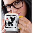 thumbnail image 2 of 3drose, I Love My Chihuahua Black, 15oz Two-tone Yellow Mug, 2 of 6