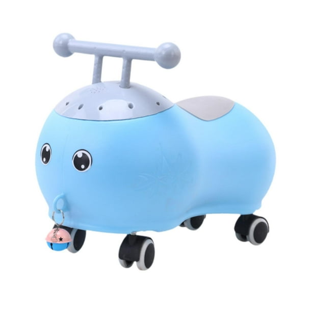 Scooter para niños, coche giratorio para niños, práctica silenciosa de superficie lisa, equilibrio de paseos al aire libre para niños, paseo en coche Azul