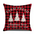 thumbnail image 3 of fundas de almohada de Navidad , funda de almohada de lino rústico para festividades,rojo y blanco, para sofá, sillón, decoración de Navidad, 3 of 5