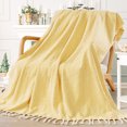 thumbnail image 3 of Home Soft Things Chevron Knit Throw- Honey Gold- 50"x60", 3 of 10