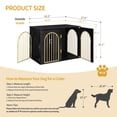 thumbnail image 6 of Hzuaneri 44.1" Wooden Dog Crate Furniture, Indoor Dog Cage for Medium to Large Dog, Decorative Pet House Side End Table TV Stand, Chew-Resistant, Black Gold, 6 of 13