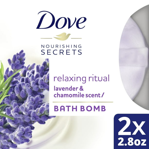 Dove Nourishing Secrets Bath Bomb Set Lavender and Chamomile 2.8 oz, 2