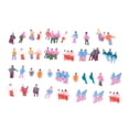 thumbnail image 3 of HILABEE Figurines Miniatures Collection Projets DIY Accessoires de Mise en Page Modèles Peints Mini 55 Pcs 9mm, 3 of 9