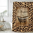 thumbnail image 6 of Leopard Printed Shower Curtain Set - Standard 72" x 72" Washable Bathtub Curtain with 12 Hooks, Funny Animals Textured Bathtubs Waterproof Fabric Stall Shower Curtains for Bathroom/Bathtub Décor, 6 of 6