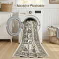 thumbnail image 2 of UERMEI 3'x8' Runner Rug for Hallway, Machine Washable Vintage Runner Rug Distressed, Non Slip Kitchen Floor Mat, Low Pile Rugs for Kitchen Halfway Bedroom Laundry Entryway, Brown Green, 2 of 8