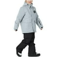 thumbnail image 4 of ATOGUTA Ski Set Kids Ski Jacket Snow Jacket Pants Suits Windproof Waterproof Winter Coats Size 5T-14, Gray, 4 of 5