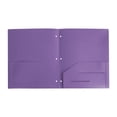 thumbnail image 2 of 3 Hole Pocket Folders (1 Pack), Plastic Pocket Folders for 3 Ring Binder, 3-Hole Punched Folder with Pockets, 3 Hole Punched with 2 Pockets, Hold Letter Size Paper(Purple), 2 of 9