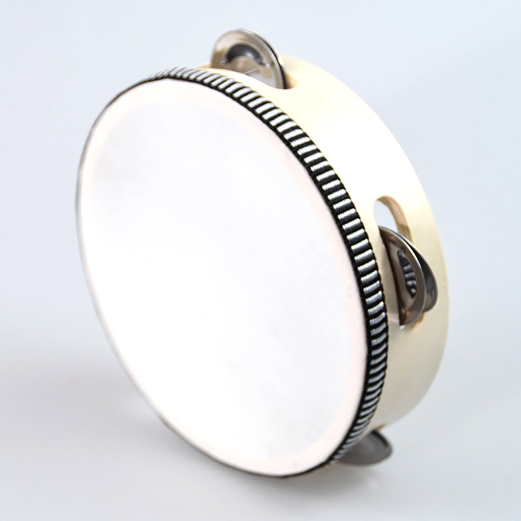 TureClos 10inch Children Tambourine Percussion Drum Portable Hand
