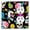 Colorful Sugar Skulls, variant on WIRESTER Double 1-Gang Toggle Light and 1-Gang Duplex Outlet Switch Plate/Wall Plate Cover, Bamboo Wood Texture