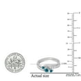 thumbnail image 4 of Dazzlingrock Collection 0.50 Carat (ctw) 10K Blue & White Diamond Ladies Swirl Engagement Ring Set 1/2 CT, White Gold, Size 8, 4 of 4
