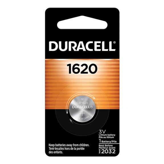 Duracell Coin Cell Battery DL1620BPK - 3V Lithium, 61mAh - Single Piece, DL1620 Battery