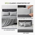thumbnail image 4 of WISHEAD Twin Bed in a Bag Comforter Set with 5 Pieces for Girls and Boys Light Gray All Season Bedding Sets with Comforter, Pillow Sham, Flat Sheet, Fitted Sheet and Pillowcase, 4 of 9