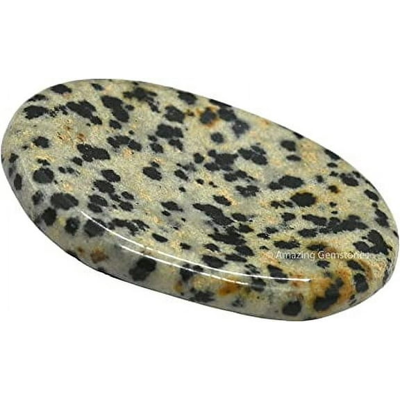 Dalmatian Jasper Crystal Thumb Worry Stone for Anxiety