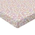 thumbnail image 2 of Ambesonne Xo Fitted Sheet 2 Pcs Set, Colorful Woman Lipstick Kisses, Twin, Ivory Multicolor, 2 of 3