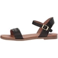 thumbnail image 2 of Sandalia Steve Madden Dina Flat para mujer en piel negra, 2 of 4