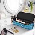 thumbnail image 5 of Hair Tools Storage with Heat Resistant Mat- Interwoven by Lines Printed Curling Iron Travel Bag/Flat Iron Case for Women, 5 of 8