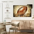 thumbnail image 4 of Elephant Stock Vintage Football Wall Art - Horizontal Multi Panel Canvas - Living Room Wall Decor - Sports Multi Panel - Beige And Orange Decor - 38" x 24", 4 of 4