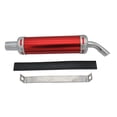 thumbnail image 2 of 32mm Inlet Motorcycle Exhaust Pipe for Scooter Universal Red, 2 of 7