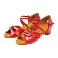 thumbnail image 3 of UngA Dress Shoes for Girls Boys Girls Toddler Little Kid Sandals Buckle Adjustable Water Sandal with Hook Loop Back Strap Flower Girl Sandals(Red,Size 4), 3 of 7