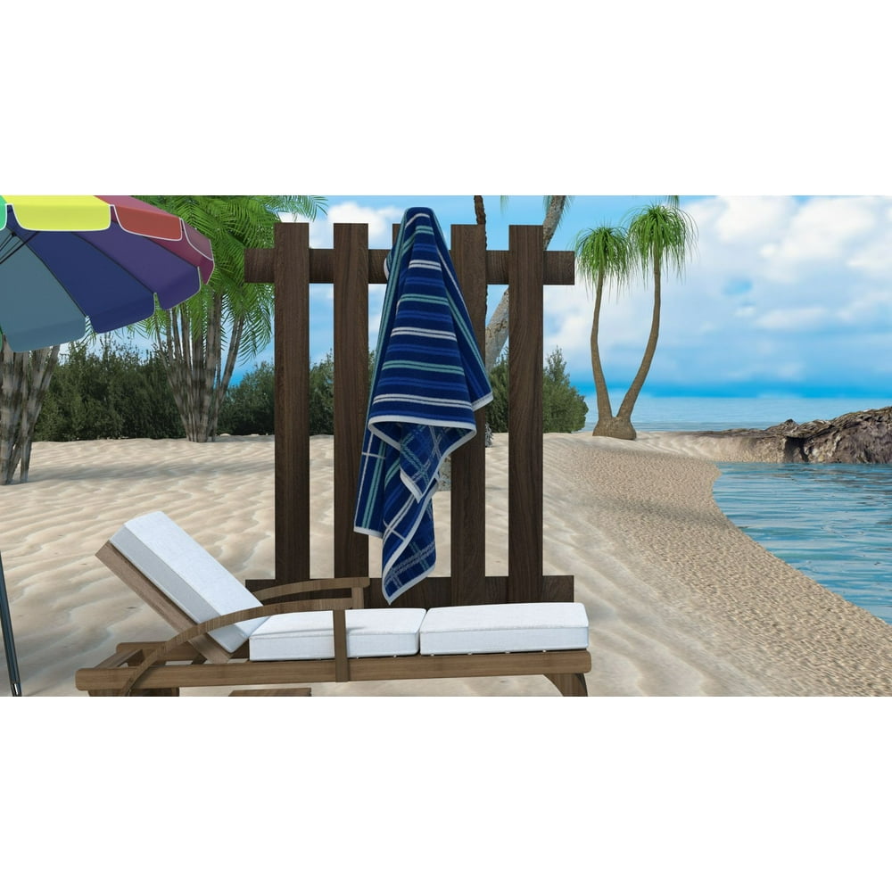 Better Homes&gardens Reversible Blue Beach Towel - Walmart.com