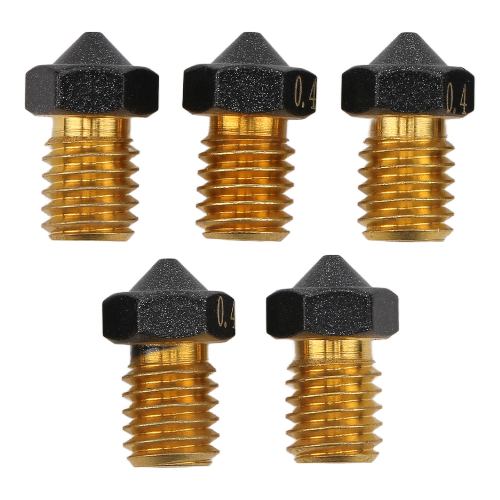 Extruder Nozzle, Thermal Conductivity 3D Printer Hotend Nozzle 5 Pcs